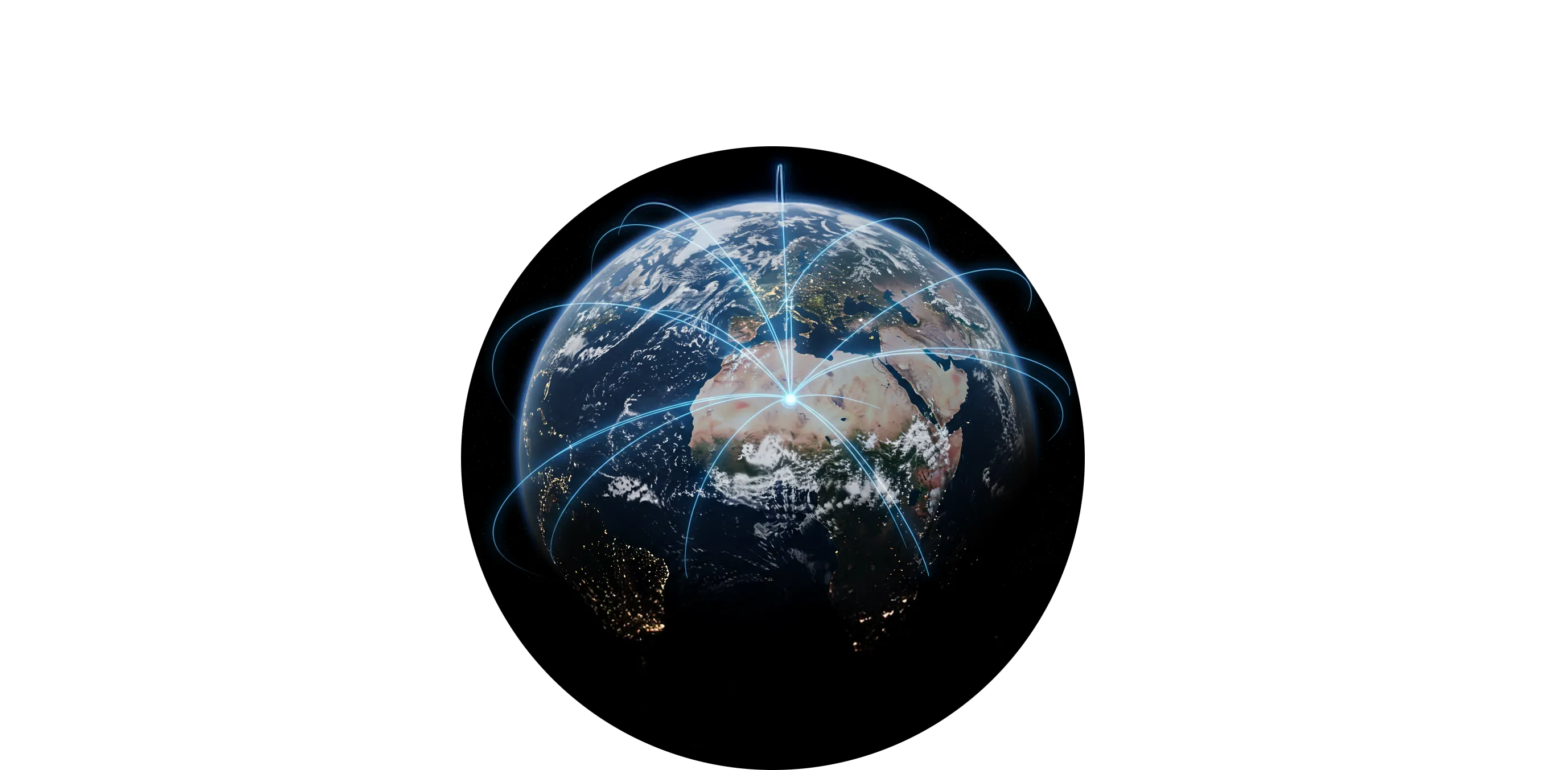 Earth with network connections
